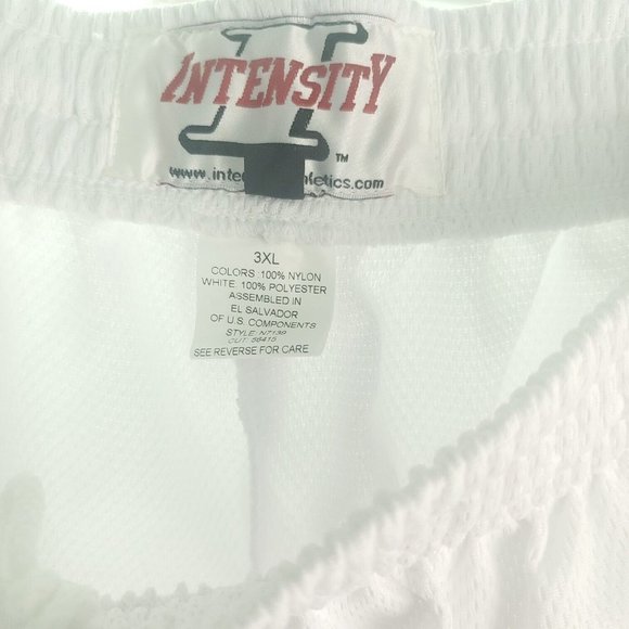 Intensity Athletics Mens White 9 Diamond Panel Pull On Basketball Shorts Sz 3XL - Picture 7 of 12